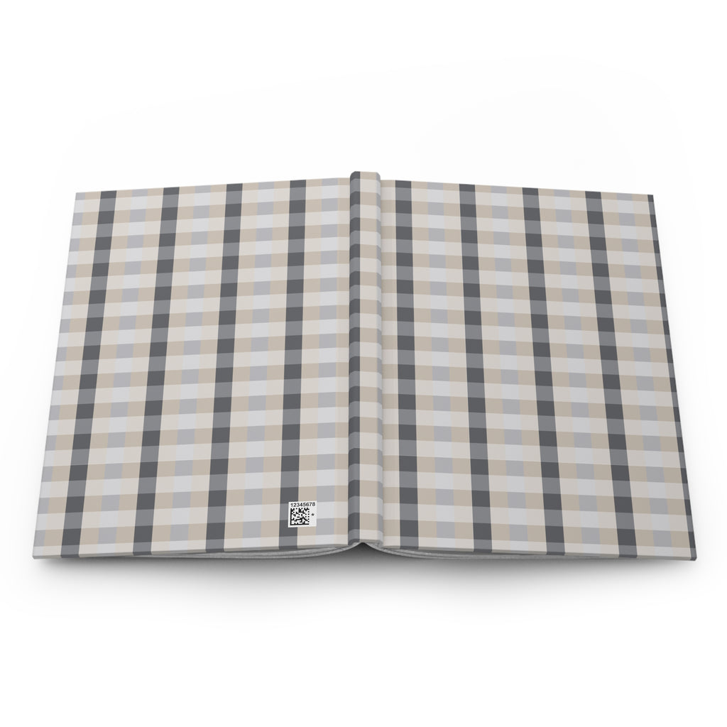 Minimalist Plaid Hardcover Notebook – Matte Finish Journal