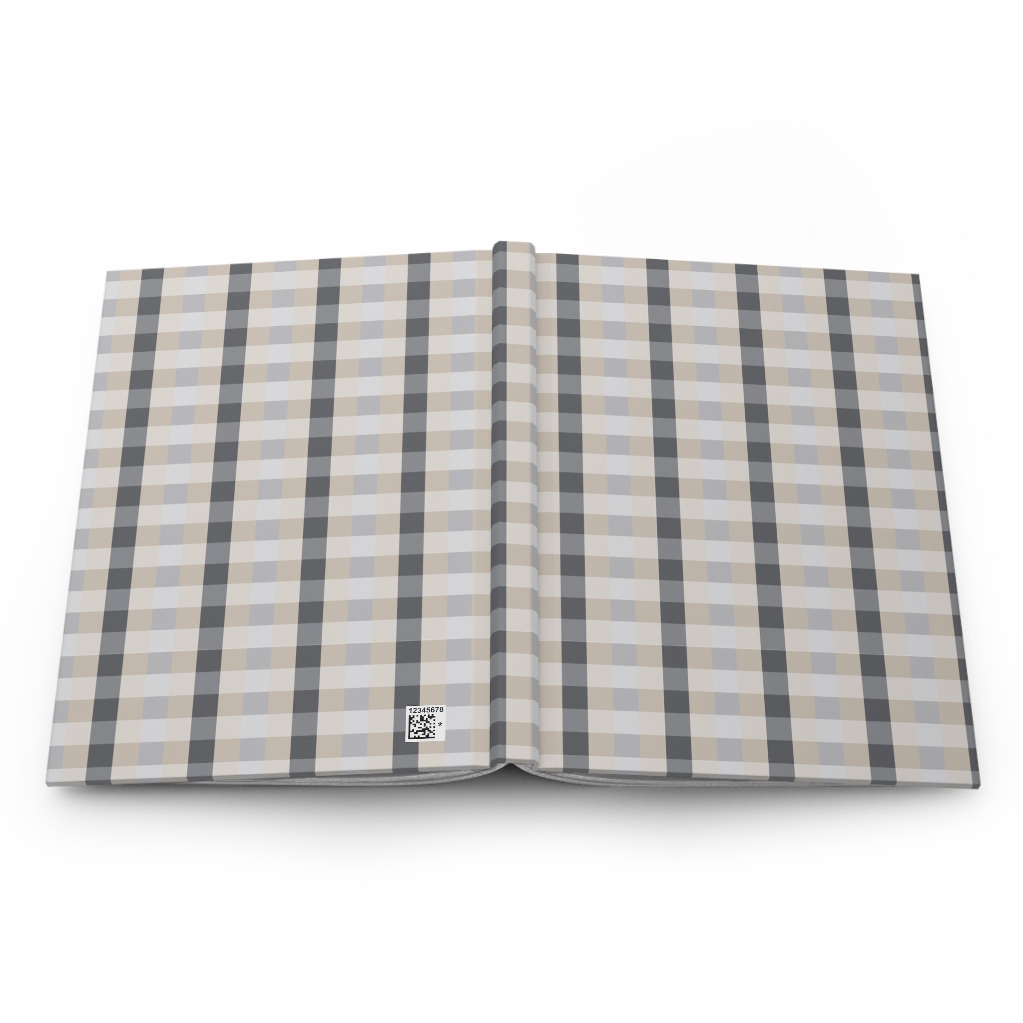 Minimalist Plaid Hardcover Notebook – Matte Finish Journal