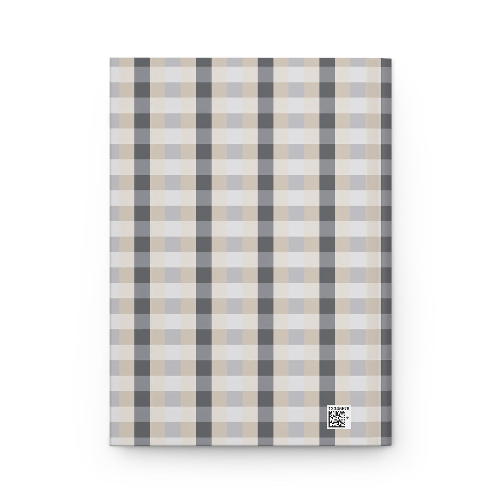 Minimalist Plaid Hardcover Notebook – Matte Finish Journal