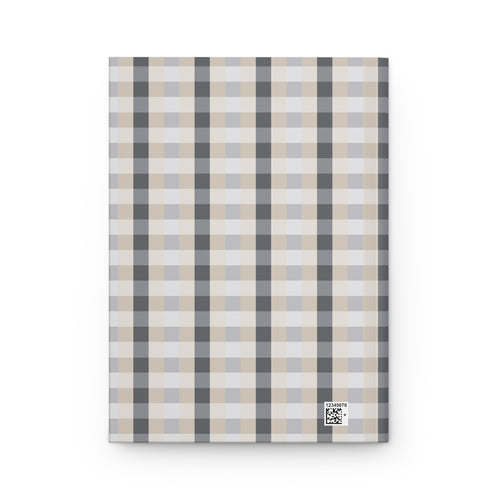Minimalist Plaid Hardcover Notebook – Matte Finish Journal