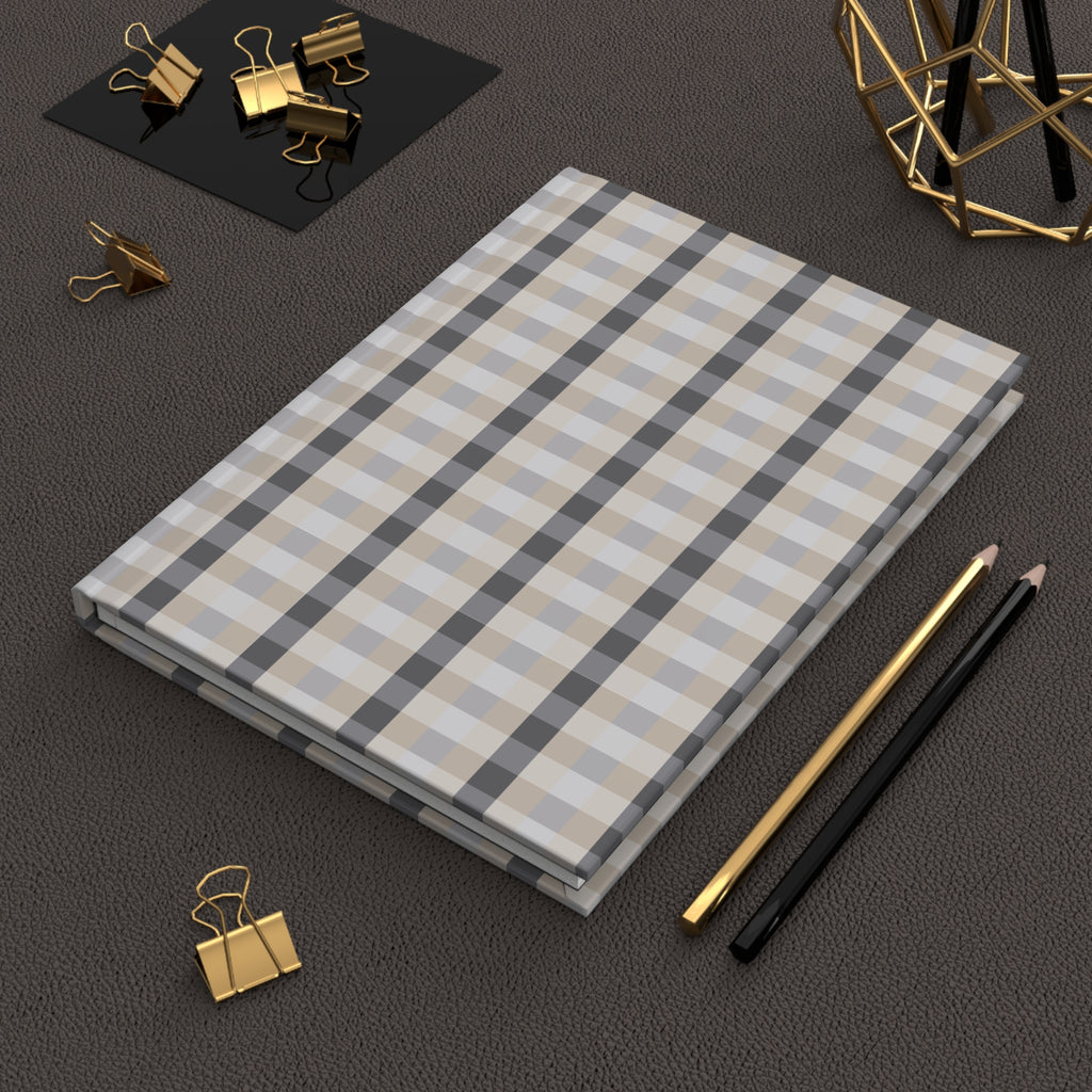 Minimalist Plaid Hardcover Notebook – Matte Finish Journal