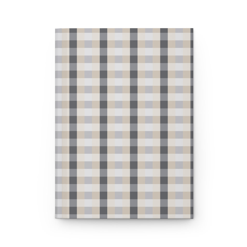 Minimalist Plaid Hardcover Notebook – Matte Finish Journal