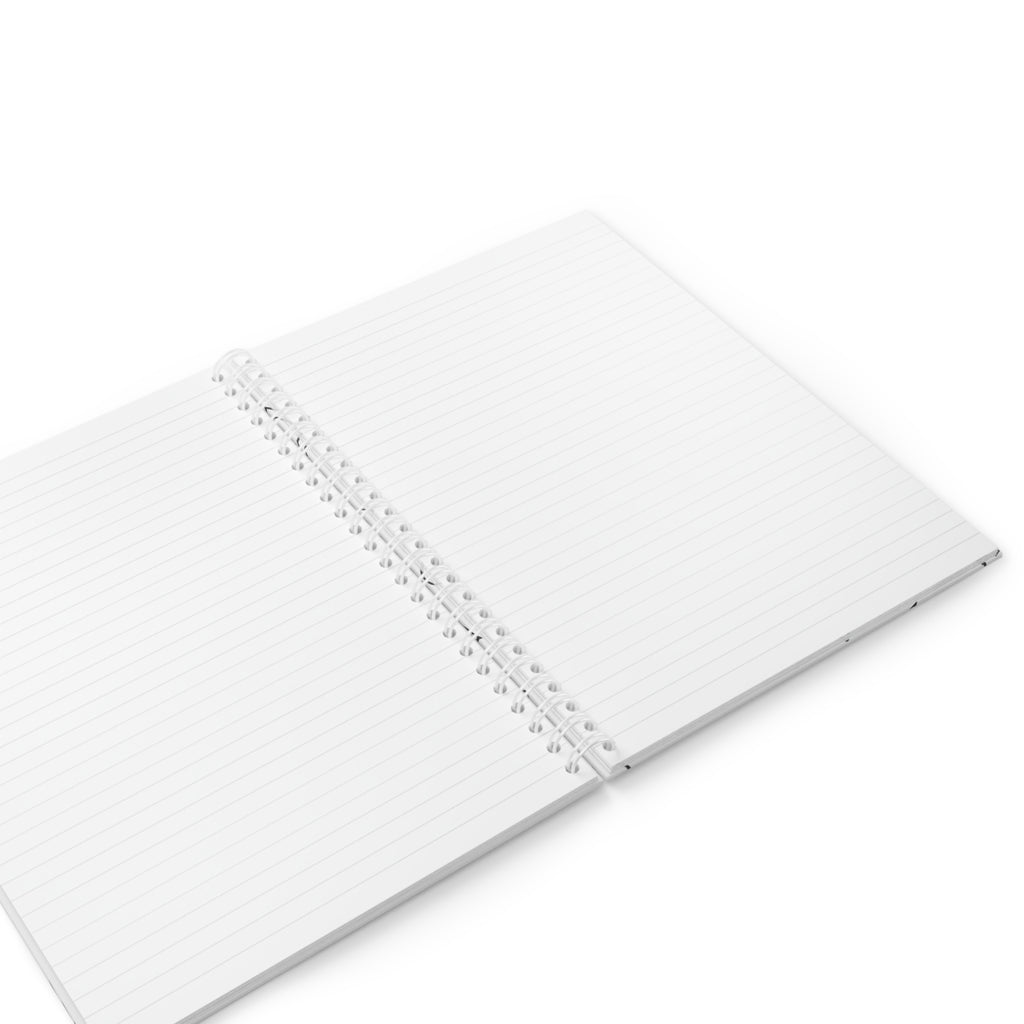 Minimalist Doodle Spiral Notebook | Cute School Journal | Aesthetic Wide-Ruled Notebook for Students