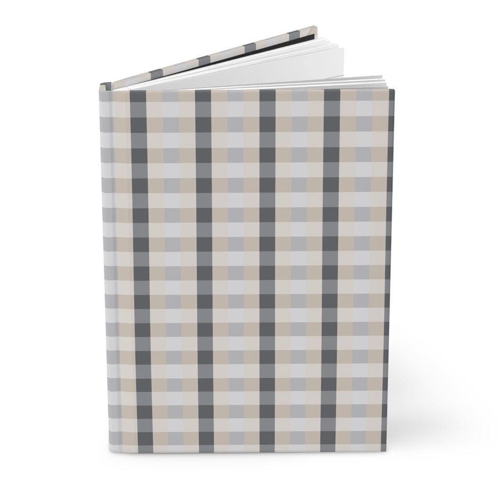 Minimalist Plaid Hardcover Notebook – Matte Finish Journal